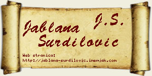 Jablana Šurdilović vizit kartica